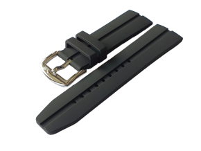 Silikonov� �em�nek �ern� s ocelovou lesklou p�ezkou pro EVEREST Underground YM8J-597A549